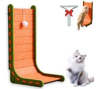 Mellowkin Cat Scratcher, 2025 Vertical Felt Cat Scratcher, Triangular Vertical Integrated Scratching Board with Cat Bed, Durable Easy to Clean (L-B)