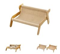 Mellowkin Cat Scratcher Couch, Cat-Friendly Durable Scratcher and Lounger, Sisal Cat Chair with High Load Capacity, 2-in-1 Cats Scratch Pad and Lounger, for Large Cats,Home (A)