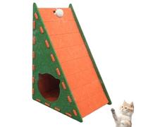 Mellowkin Cat Scratching Board Felt Vertical Felt Cat Scratching Board Triangular Vertical Integrated Scratching Board with Cat Bed Wear-Resistant and Non-Shedding (Triangle #1)