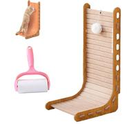 Mellowkin Griffoir pour chat, tapis d'escalade pour chat résistant à l'usure, ne perd pas ses poils, planche triangulaire verticale en feutre, tapis griffoir pour chats de type L, facile à nettoyer et