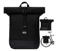 MellowMo Sacoche de vélo et sac à dos 2 en 1 - Sacoche élégante pour porte-bagages avec compartiment pour ordinateur portable (16") - Recyclée, imperméable et idéale pour les hommes et les femmes dans