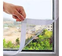 Mellroom Film isolant pour fenêtre (160x160cm)Anti Froid d'hiver Découpe DIY Transparent et Rétractable de survitrage thermo Cover, réutilisable