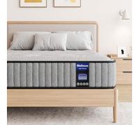 Mellsom Matelas 1 place, 90 x 190 x 20 cm, mousse à mémoire de forme en gel 7 zones, fermeté moyenne, 20,3 cm orthopédique