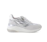 Melluso Baskets de Marche Grises perforées à Lacets et Fermeture éclair k56231 36