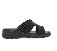 Melluso Pantoufle de Sport compensée en Strass Noirs r80232q 38