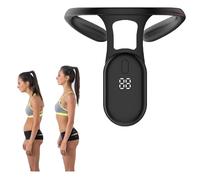 MELLYD Correcteur De Posture éLectronique, Rappel De Vibration Intelligent pour Dos Droi Attelle De Ceinture D'EntraîNement, La Forme du Cou pour La Maison, L'éCole,Black