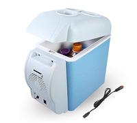 MELLYD Réfrigérateur personnel portable, 7,5 L, voiture 12 V, refroidisseur à faible bruit pour camion, avec fonction de refroidissement et de chauffage, mini réfrigérateur portable pour le camping