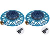 Melnor 65102-AMZ Ensemble Amazon avec arroseur en métal à 8 Modes et Adaptateur QuickConnect, Bleu Myrtille (Lot de 2)