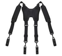 Melo Tough Harnais tactique avec bretelles de 3,8 cm pour ceinture de service, Bretelles tactiques couleur noire, X-Large