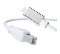 MeloAudio Câble Lightning vers MIDI USB 2.0 Lightning vers câble OTG de type B haute vitesse convertisseur d'interconnexions clavier MIDI interface audio, microphone USB, 1,5 m