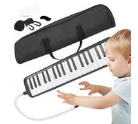 Mélodica à 37 touches - 48,9 x 11 x 5,1 cm Piano harmonique pour , instrument de clavier soufflé | Construction en ABS, design portable adapté aux débutants, comprend un étui en tissu P