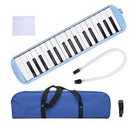 Melodica Instrument à clavier à vent ABS 32 touches, mélodica noir et blanc pour débutants, kit de formation musicale professionnelle avec sarbacane et embout, conception portable