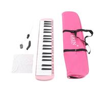 Melodica Instrument à vent à clavier 37 touches, mélodica portable avec sarbacane et embout buccal, matériau ABS pour la formation professionnelle débutante, comprend un chiffon (Rose)