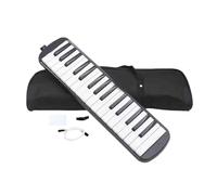 Melodica - Piano à vent professionnel à 32 touches avec deux tubes et long embouchure, instrument d'enseignement sonore sûr pour et adultes, orgue d'entraînement compact avec étui sécurisé