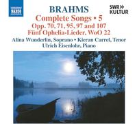 Johannes Brahms / Wunderlin / Eisenlohr – Mélodies (Intégrale - Volume 5) – CD – NAXOS