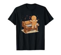 Mélodies savoureuses avec Un Bonhomme en Pain d'épice au Piano T-Shirt