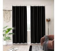 Melodieux Lot de 2 doublures de rideaux 100 % occultants à isolation thermique pour rideaux de 183 cm de long, doublure bloquant la chaleur et la lumière froide pour rideaux transparents, blanc