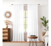 Melodieux Lot de 2 Rideaux décoratifs aérés pour Chambre à Coucher