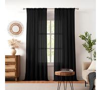 Melodieux Lot de 2 Rideaux décoratifs aérés pour Chambre à Coucher