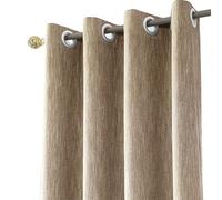 Melodieux Rideau occultant Thermique Isolant pour Chambre Salon Dressing pergola Marron - Rideau en Lin avec raffstores, idéal pour Une Isolation Thermique Efficace et Un Look Chic (168x137cm)