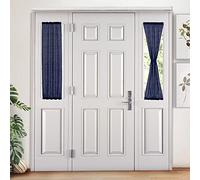 Melodieux Rideaux semi-transparents pour porte latérale - 101,6 cm de long - Aspect lin - Pour porte d'entrée de terrasse coulissante en verre - 63,5 x 101,6 cm - 2 panneaux