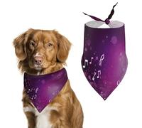 Melodious Music Bandana triangulaire pour chien en polyester lavable - Bandana mignon pour animaux de compagnie - Pour chiens de taille moyenne et grande - Chiots et chats
