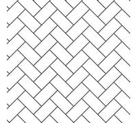 Melody Jane Carreaux blancs à chevrons en relief pour maison de poupée - Revêtement de sol en carton brillant 1:12