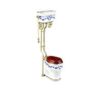 Melody Jane Maison de poupée avec nœud bleu pour toilettes à chasse d'eau miniature Reutter Meubles de salle de bain 1:12