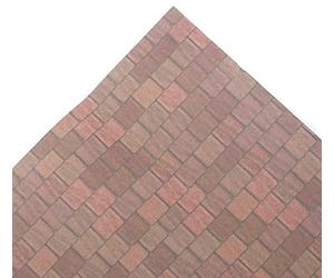 Melody Jane Maison de Poupées Âgés De Rouge Toit Tuile Feuille Miniature Imprimé Extérieur Papier Peint de Long