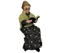 Melody jane Maison de Poupées Ancien Femme Assis avec Livre 1:12 Personnages Résine Figurine