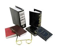 Melody Jane Maison de Poupées Assorties Livres & Lunettes de Lecture Bureau Étude Étagère Accessoire