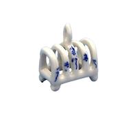 Melody Jane Maison de Poupées Bleu et Blanc Chine Toast Rack Miniature Cuisine Salle à Manger Accessoire