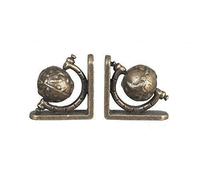 Melody Jane Maison de Poupées Globe Serre-Livres Laiton Antique Miniature Étude Accessoire