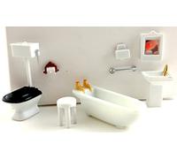 Melody Jane Maison de Poupées Miniature 1:48 Échelle Plastique Ensemble Meubles Salle Bains