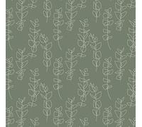 Melody Jane Papier peint miniature imprimé maison de poupées ligne verte motif floral échelle 1:12