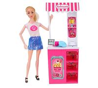 Melody - Poupée Vendeuse de Patisseries City - Poupée Mannequin - 070063 - Rose - Plastique - Figurine - Doll - Jouet Enfant - Anniversaire - Kiosque - À Partir de 3 Ans
