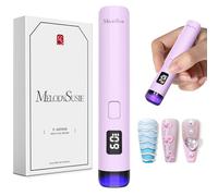 MelodySusie Lampe UV Ongles Gel ART01R Mini Lampe UV pour Voyage & Retouche | Sans Fil, Rechargeable, Modes Minuterie 20s/60s, Séchage Rapide, Affichage LED, Petite Lampe UV pour Vernis à Ongles Gel