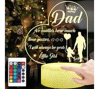 Melofo Veilleuse illusion 3D pour papa avec coffret cadeau, 16 couleurs, 4 modes, télécommande et contrôle tactile pour papa, père, mari, grand-père, cadeau pour la fête des pères, Noël, Thanksgiving
