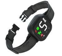 Meloive Collier Anti Aboiement Chien,Collier Anti-aboiement Intelligent,4 Modes Son/Vibration/Choc Statique,IP67 Étanche et Rechargeable pour Petit Gros Chien,Noir