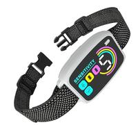 Meloive Collier Anti Aboiement Chien,Conformes à La Nouvelle Loi 2025-Détection Intelligente des Aboiements,4 Modes Son/Vibration/Forte Vibration,Rechargeable pour Petit et Gros Chien,Blanc