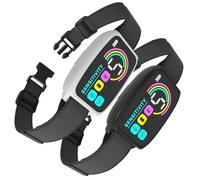 Meloive Collier Anti Aboiement Chien, Lot de 2, Détection Intelligente des Aboiements, 4 Modes Vibration/Choc Statique/Son, 8 Niveau d'intensité, Rechargeable pour Gros Petit Chiens
