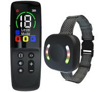 Meloive Collier de Dressage,Conformes à La Nouvelle Loi 2025-Collier Vibration-Portée de 3000 Mètres,4 Modes Lumières LED/Son/Vibration/Forte Vibration,Adapté à Tous Les Chiens