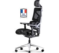 MELOKEA Chaise de Bureau Ergonomique 200 kg avec Dossier réglable | Soutien lombaire dynamique, accoudoirs 4D+ Magic, appuie-tête 3D et châssis à commande par câble