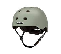 Melon Casque de Vélo »New York« pour Homme, Femme Adultes et Enfants | Casque Urbain léger et sûr pour Velo, VTT, Cyclisme, Skate et Trotinette | Taille M-L (52-58 cm) Gris Pastel uni