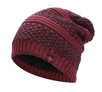 Melon Noir Unsix Winter Hood Hood Plus Hat Height Ski Velvet Hat Outdoor Woolen Cycling Baseball Caps Enfant Fille (Red, One Size)