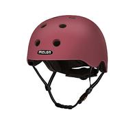 Melon »Paris« Casque de vélo léger et Cool pour Femmes, Hommes et Enfants avec Une Protection maximale Taille M-L (52-58 cm) Rouge Bordeaux Pastell Uni
