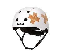 Melon »Plastered White« Casque de vélo léger et Cool pour Femmes, Hommes et Enfants avec Une Protection maximale Taille XXS-S (46-52 cm) Pansement Blanc