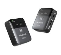 MELONARE PM-2S Système de moniteur intra-auriculaire sans fil portable, commutateur mono/stéréo, émetteur et récepteur sans fil, audio 24 bits/48 kHz, entrée OTG, IEM pour spectacles en direct