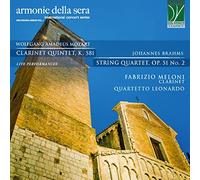 Meloni, Fabrizio - Mozart: Clarinet Quintet K 581 / Brahms: String Quartet 2 OP 51 [Import]