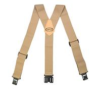 MELOTOUGH Bretelles à clip de ceinture entièrement élastiques avec crochet à extrémité en plastique non métallique, kaki, taille unique